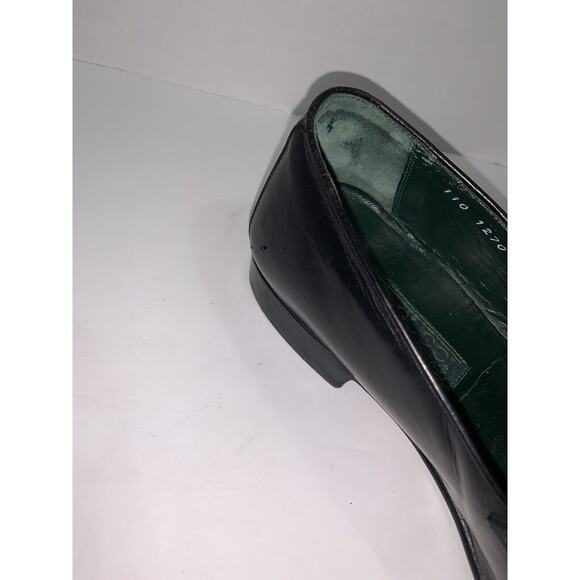 GUCCI VINTAGE GG TASSELS BLACK LEATHER MEN LOAFERS SHOES SIZE 42.5 D US - Picture 6 of 9